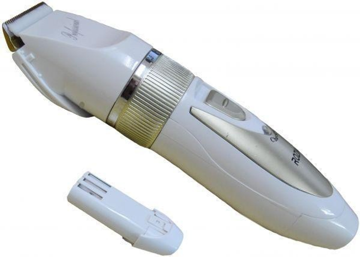 Машинка для стрижки аккумуляторная Rozia HQ-2201 Pro 4 насадки Белый (201198431)