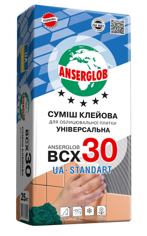 Смесь клеевая ANSERGLOB BCХ 30 для облицовки керамической плиткой (24441686)