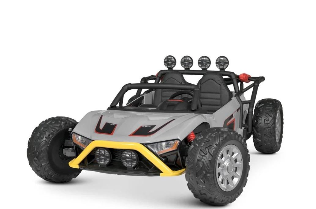 Детский электромобиль двухместный Bambi джип багги JS3168EBLR 24V Серый