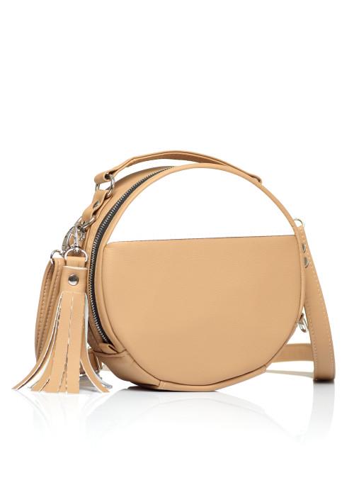 Женская сумка кросс-боди Sambag через плечо из экокожи Бежевый (9810201020)