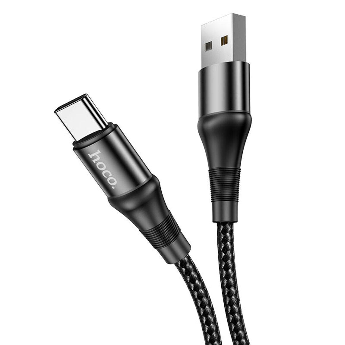 Кабель Hoco X50 USB для Type-C nylon 3A Black (21546644)