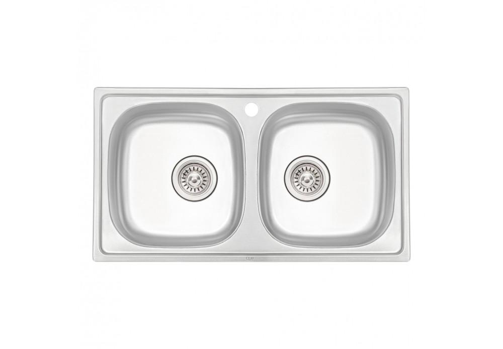 Кухонная мойка Q-tap 7843-B 0,8 мм Micro Decor (QT7843BMICDEC08)