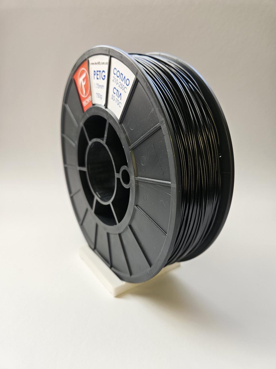 Нить для 3D печати PETG Techfil марка 074 1,75 мм Черный - фото 1 Нить для 3D печати PETG Techfil марка 074 1,75 мм Черный - фото 1