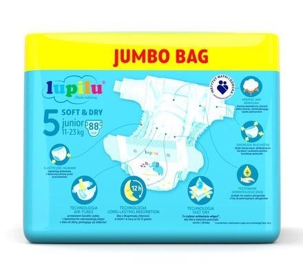 Підгузки дитячі Lupilu soft & dry Jumbobag р. 5 Junior/вага 11-23 кг 88 шт. (1678377239) - фото 2 Підгузки дитячі Lupilu soft & dry Jumbobag р. 5 Junior/вага 11-23 кг 88 шт. (1678377239) - фото 2