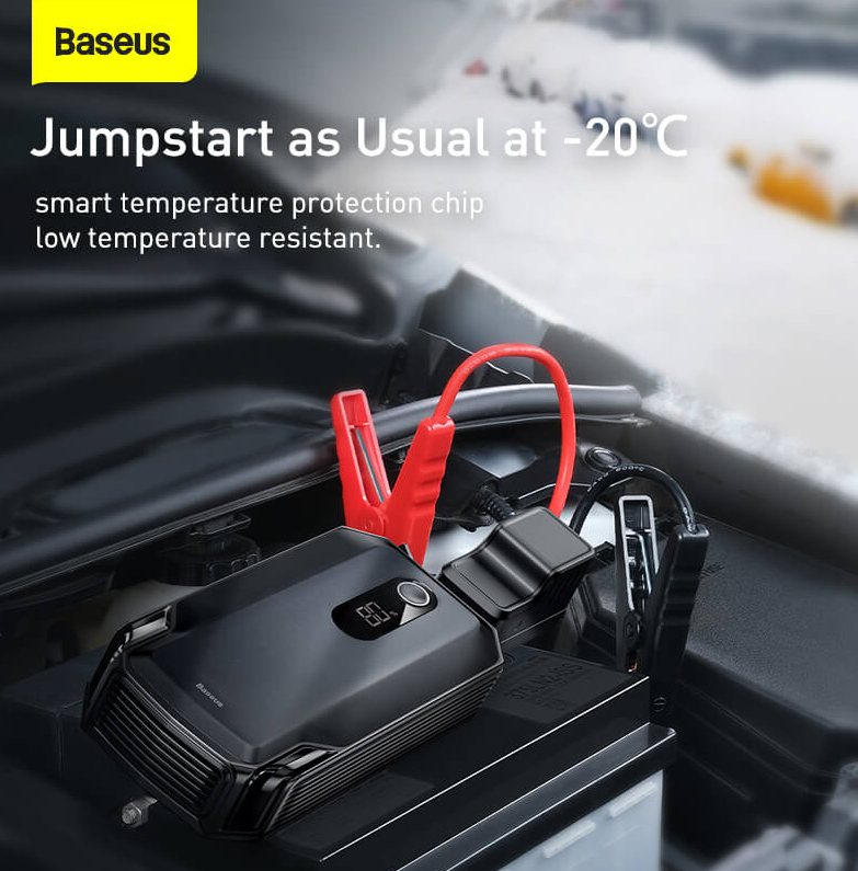 Пусковое устройство бустер для авто BASEUS Super Energy Max Jump Starter 2000A 20000mAh 1Type-C 2USB 3A - фото 6