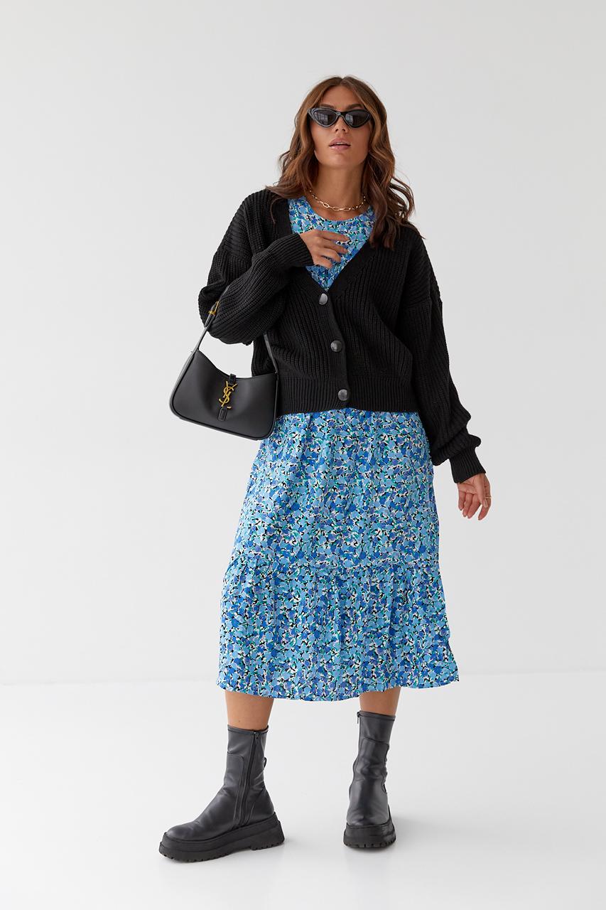 Кардиган укороченный M Черный (9528198) - фото 6