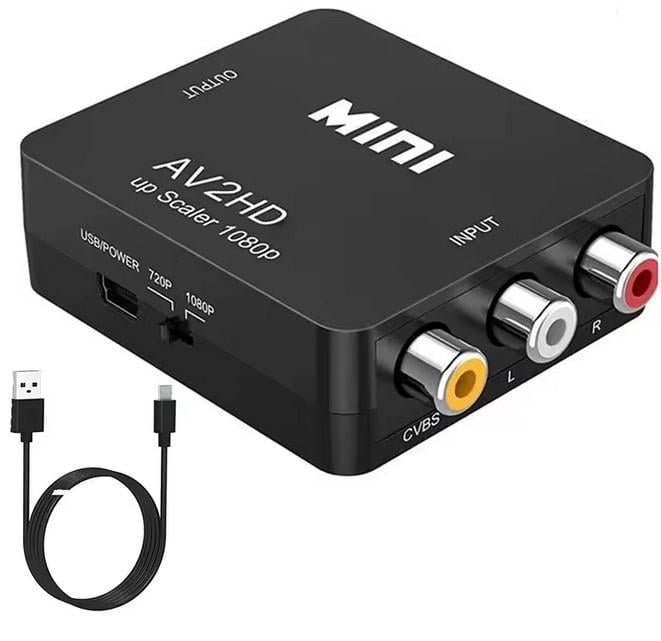 Адаптер-конвертер с RCA на аудио-видео 720-1080PAV RCA To HDMI (1526) Адаптер-конвертер с RCA на аудио-видео 720-1080PAV RCA To HDMI (1526)