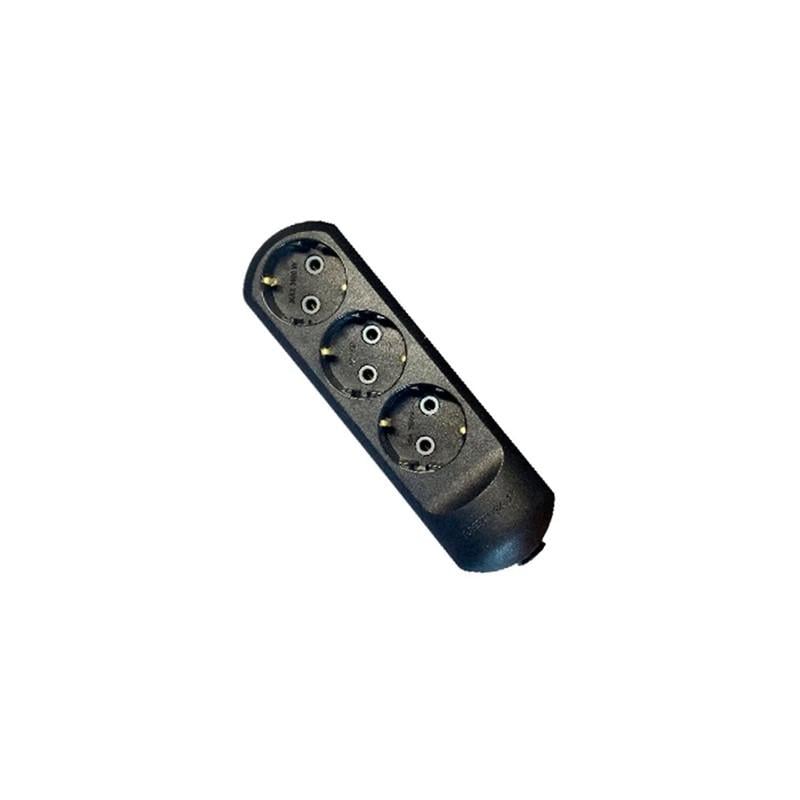 Колодка Neomax 3 гнезда с заземлением Черный (NX511300) Колодка Neomax 3 гнезда с заземлением Черный (NX511300)