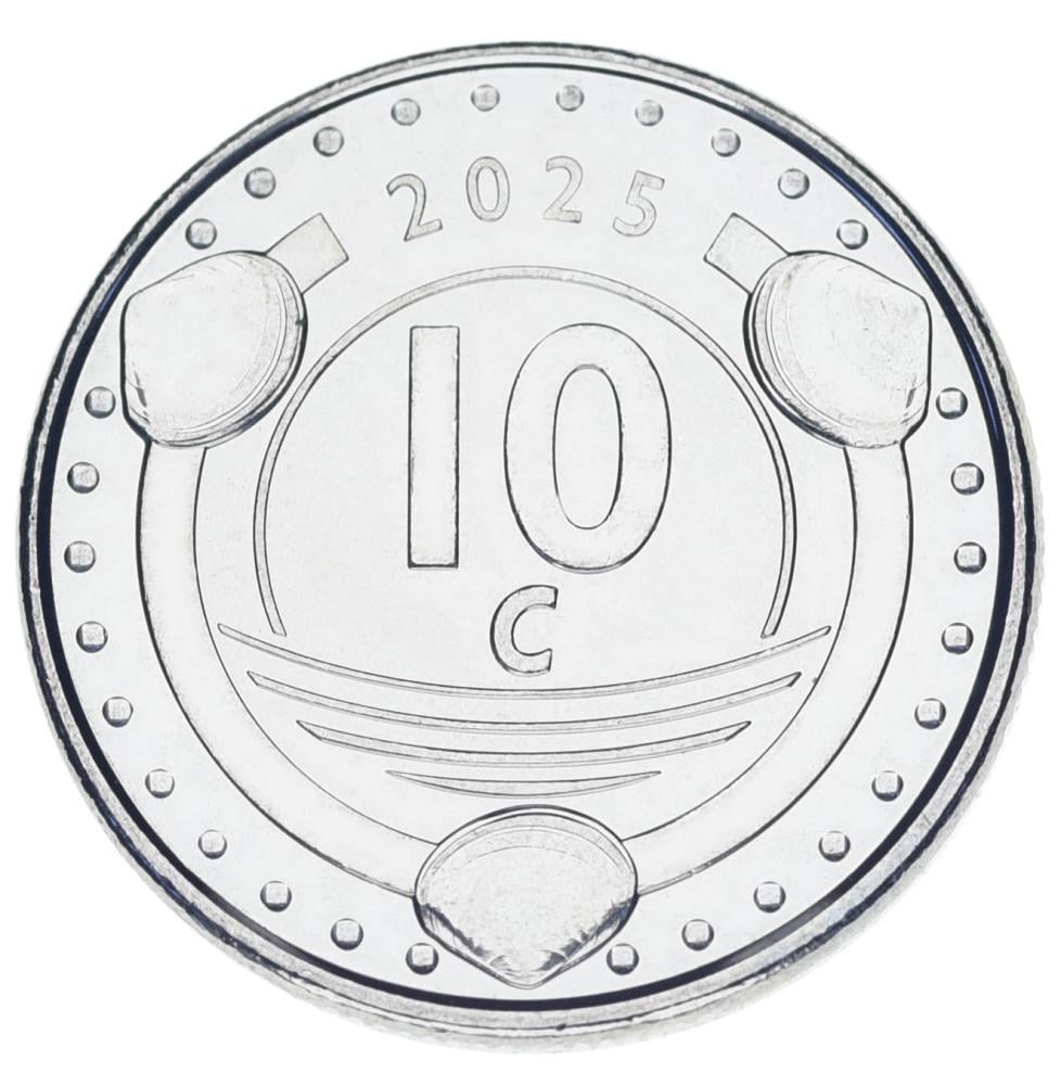 Коллекционная монета Кюрасао 10 центов 2025 UNC Флора Цветок (М23997)