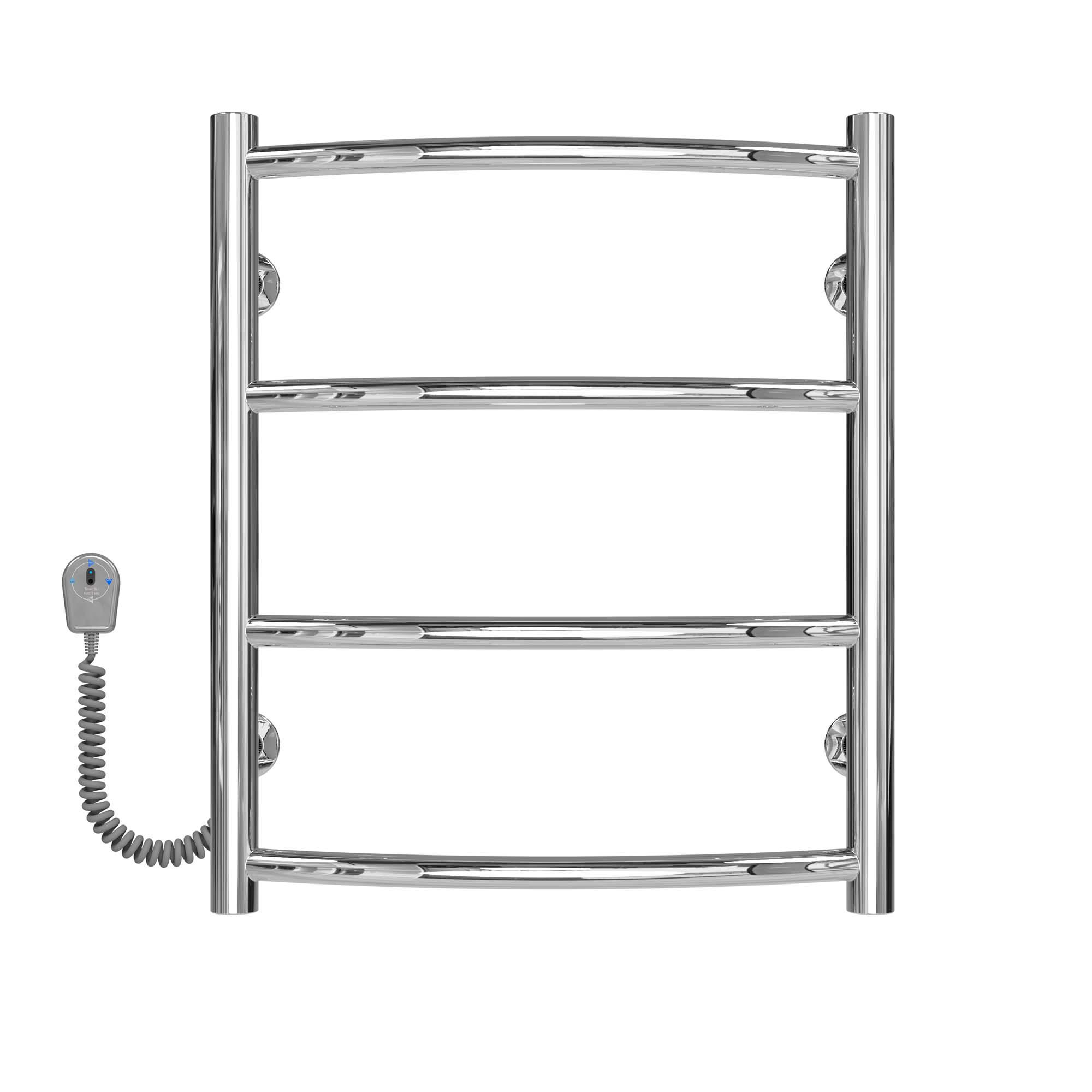 Полотенцесушитель электрический Deffi Классик П4 EF16 левое подключение нержавеющая сталь 400х500 мм Хром (C.DK.50.40.4.E.C.L.5)