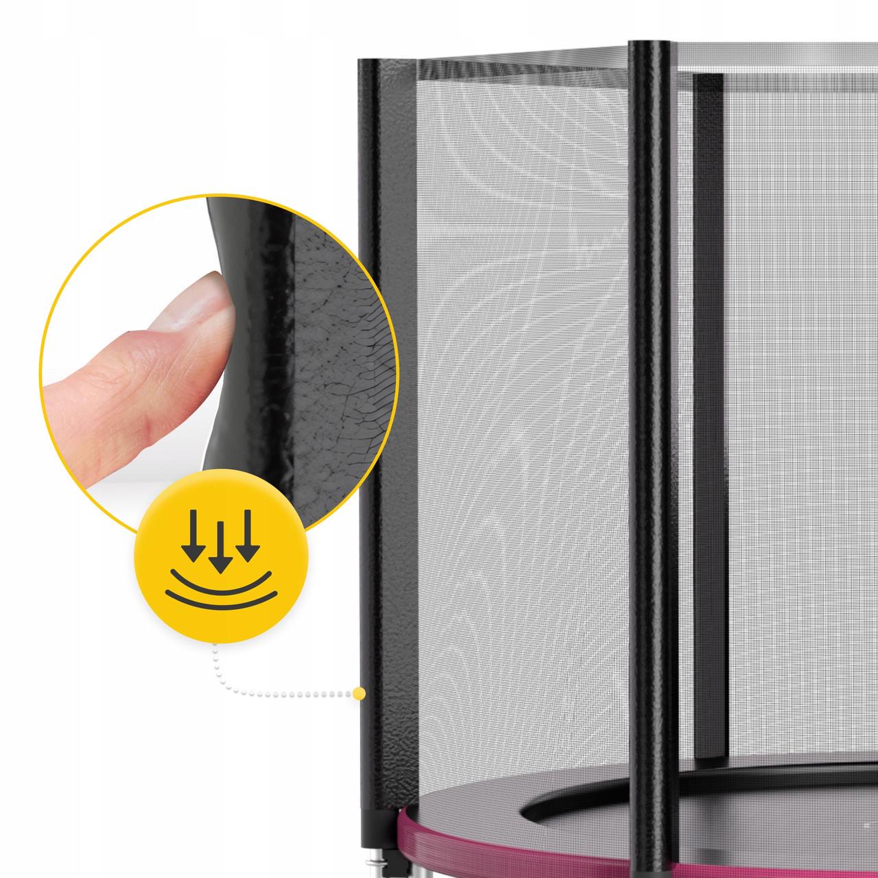 Батут с наружной сеткой 4FIZJO Classic 8FT 252 см Black/Pink (P-5907739314536) - фото 10