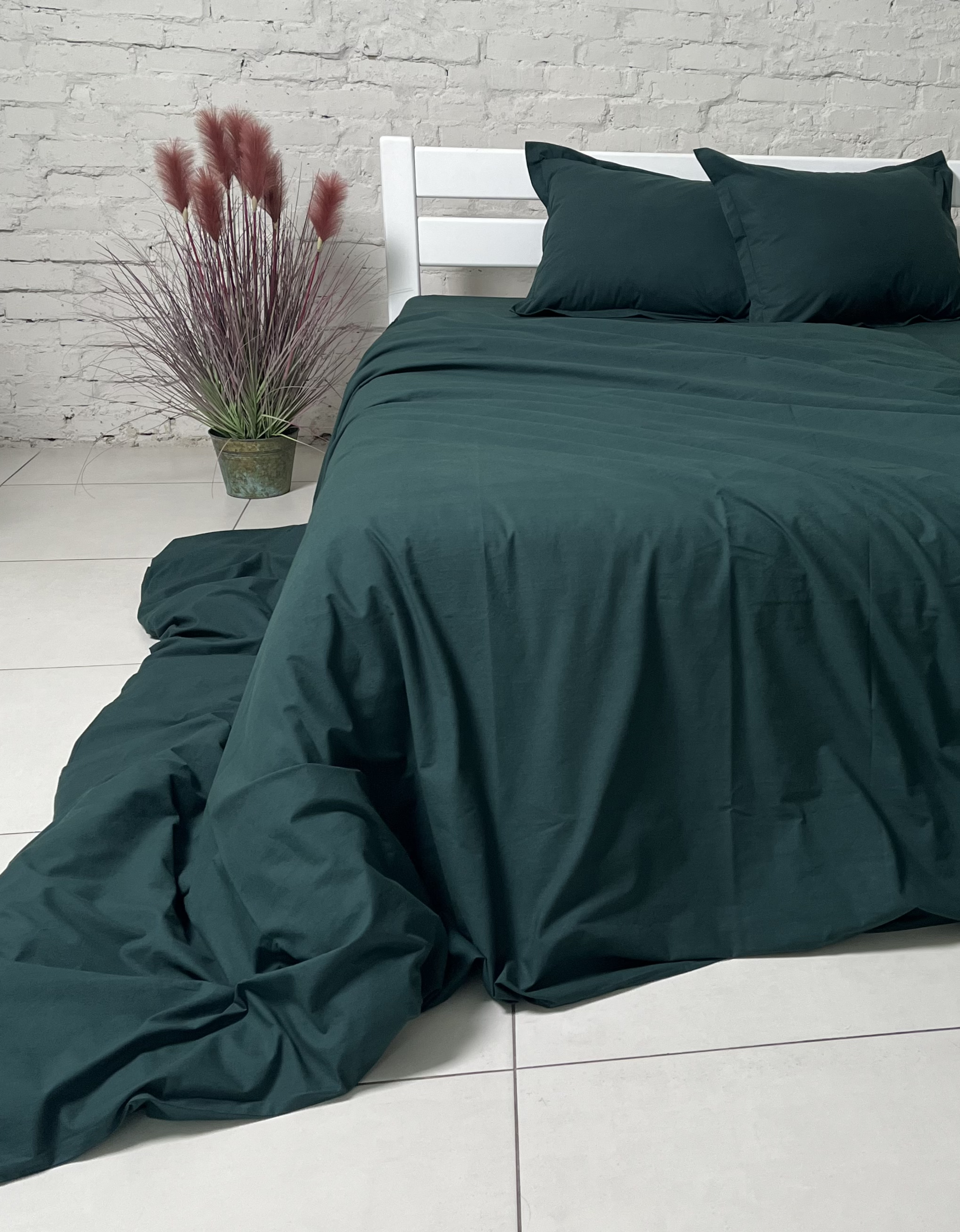 Комплект постельного белья White Dream полуторный 155х215 см вареный хлопок Зеленый (2001/3) - фото 5 Комплект постельного белья White Dream полуторный 155х215 см вареный хлопок Зеленый (2001/3) - фото 5