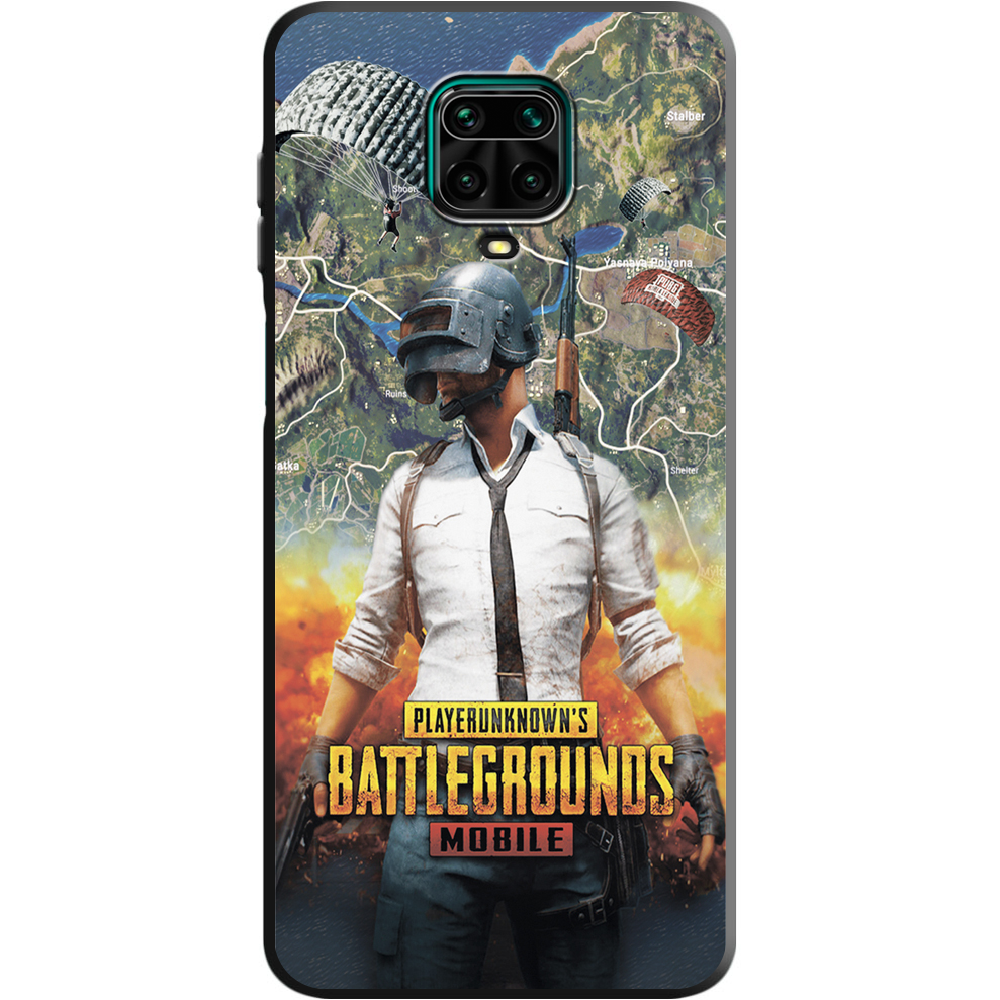 Чехол Boxface Xiaomi Redmi Note 9S PUBG Mobile Черный силикон (39475-up2309-39914) - фото 1