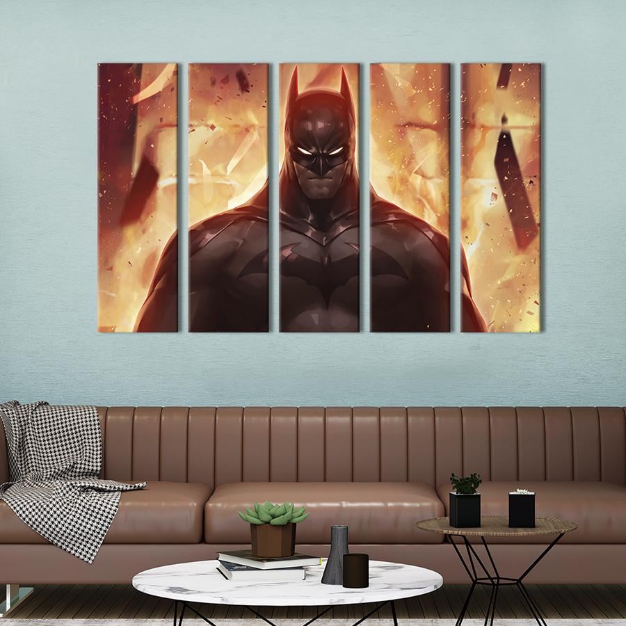 Модульная картина из 5 частей Бэтмен - человек-летучая мышь 155x95 см (688-51)