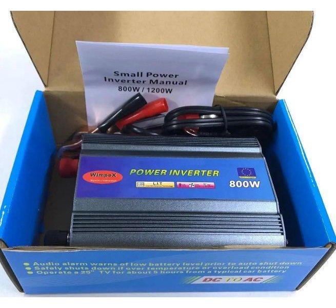 Автомобільний інвертор Wimpex 800W 12В-220В (1755988569) - фото 3 Автомобільний інвертор Wimpex 800W 12В-220В (1755988569) - фото 3