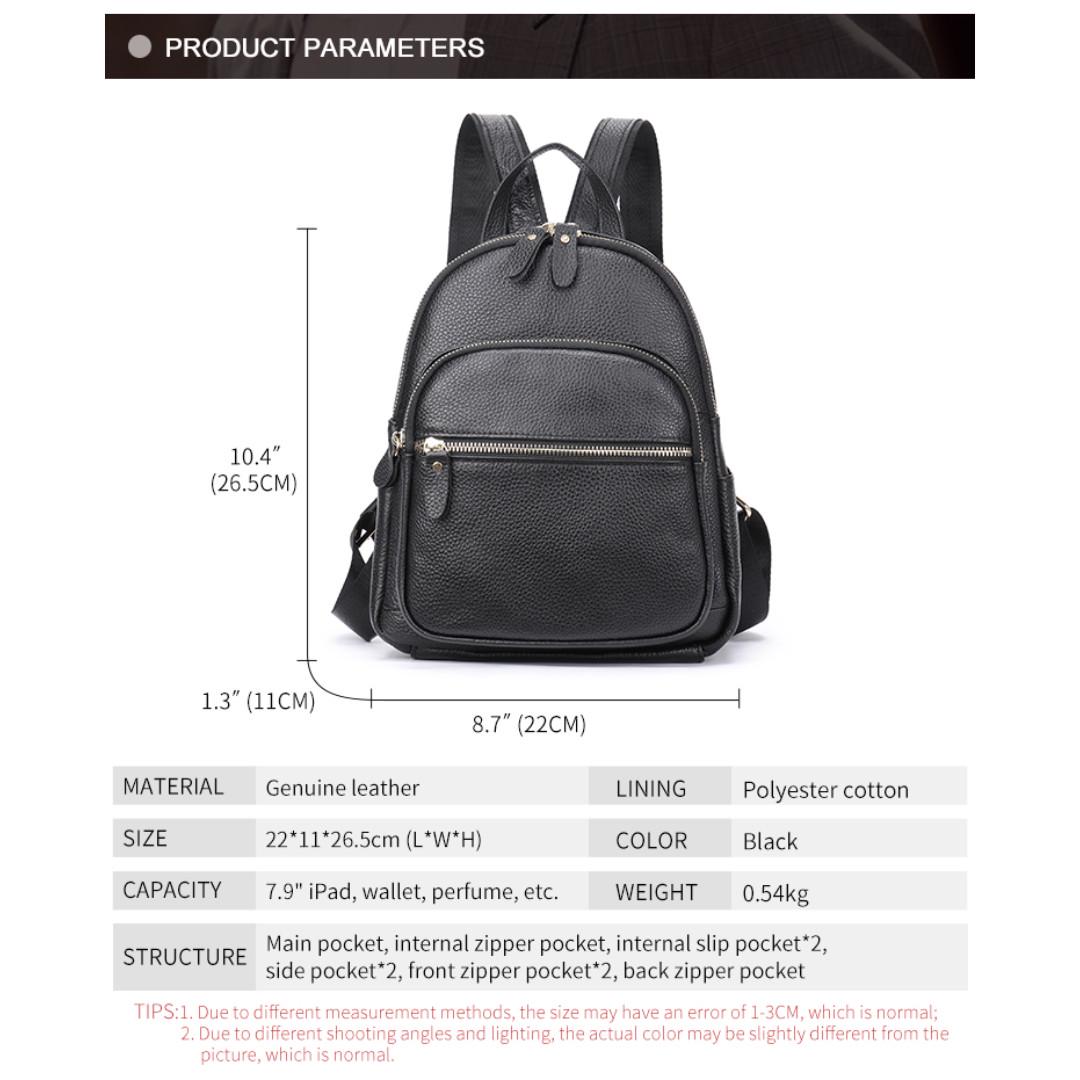 Рюкзак жіночий Lorian з натуральної шкіри на одне велике основне відділення Чорний (LR 25172-black) - фото 9