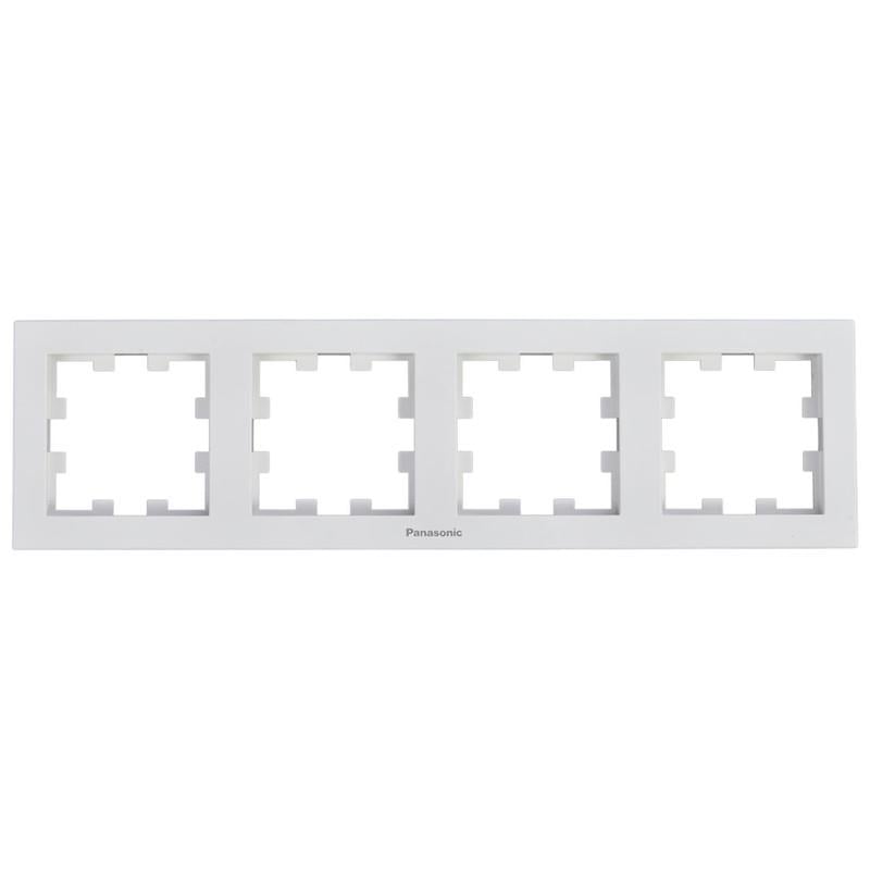 Рамка для розеток чотиримісна Panasonic Karre Plus 55 ABS горизонтальна Білий (WDTF08042WH-UA1) - фото 1 Рамка для розеток чотиримісна Panasonic Karre Plus 55 ABS горизонтальна Білий (WDTF08042WH-UA1) - фото 1