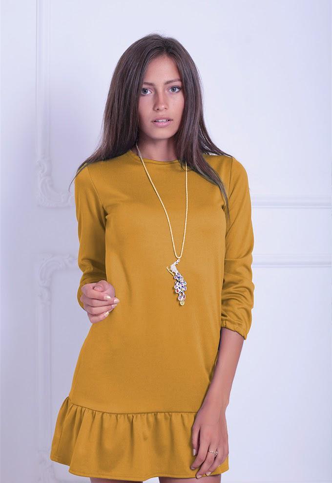 Платье женское Podium Bombay 13991-MUSTARD XL Горчичный