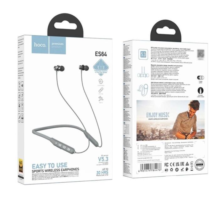 Наушники беспроводные Hoco ES64 Bluetooth 5.3 200 mAh 2/30h Серый - фото 3