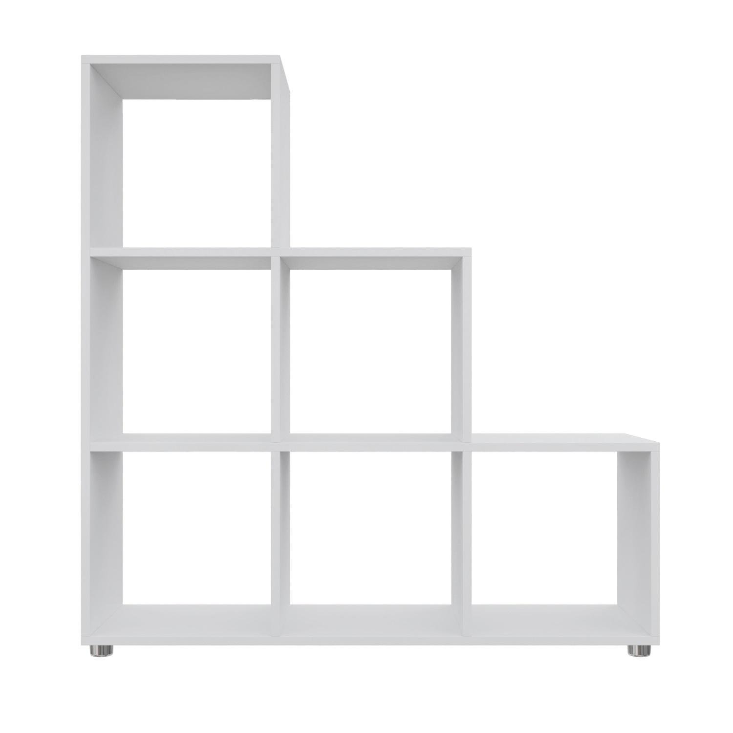 Стелаж настенно-половой MEBLIBUD KUB модульный 6 секций Белый (31956/6)