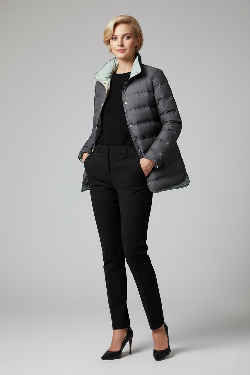 Куртка женская Forza Viva DF-6103 демисезонная пуховая S Темно-синий (DF-6103-S) - фото 10 Куртка женская Forza Viva DF-6103 демисезонная пуховая S Темно-синий (DF-6103-S) - фото 10