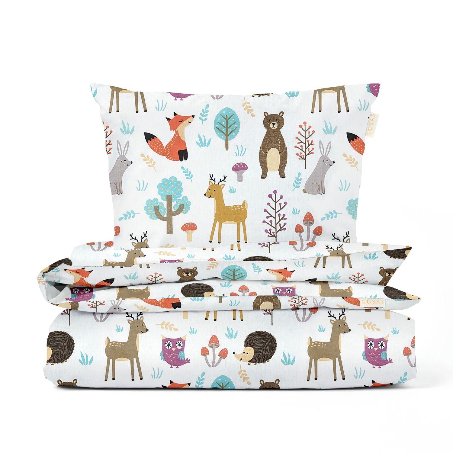 Комплект белья Cosas Colorful animals пододеяльник и наволочка 50х70 см 160х220 см (4822052109595)