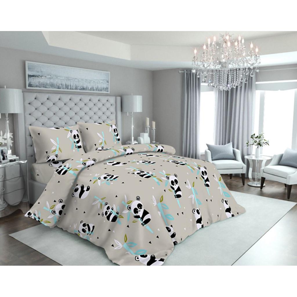 Комплект постельного белья MirSon Бязь 17-0504 Panda is gray полуторный (2200003617061)