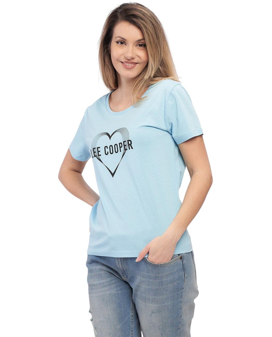Футболка женская Lee Cooper 20196090.349 L Голубой (4894534365270)