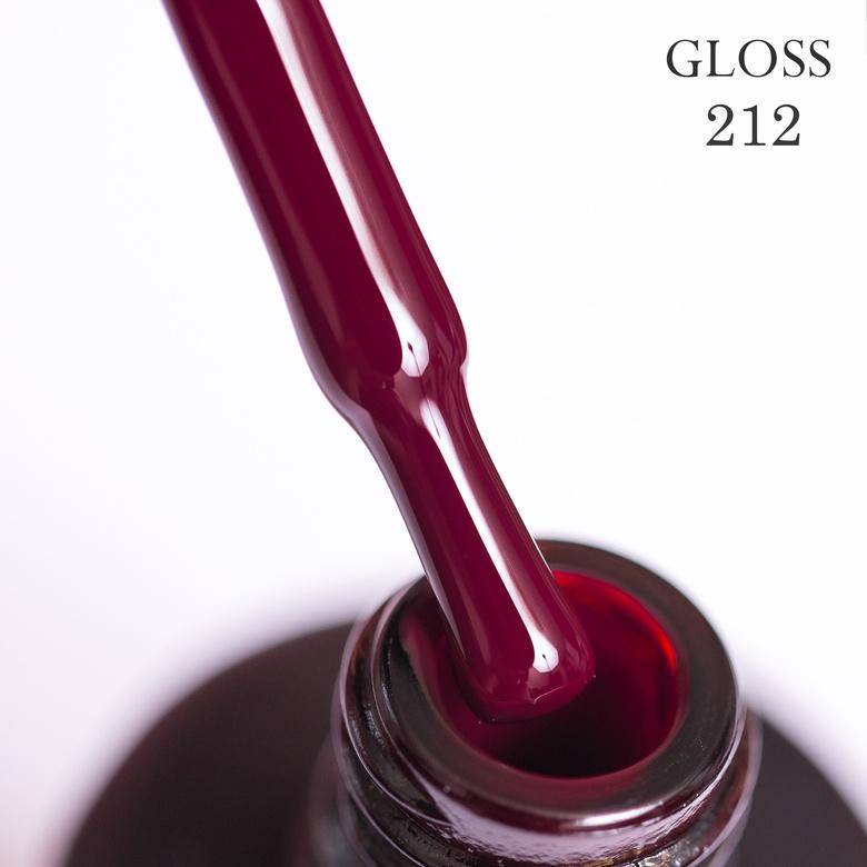 Гель-лак GLOSS 212 11 мл Винный (6192) Гель-лак GLOSS 212 11 мл Винный (6192)