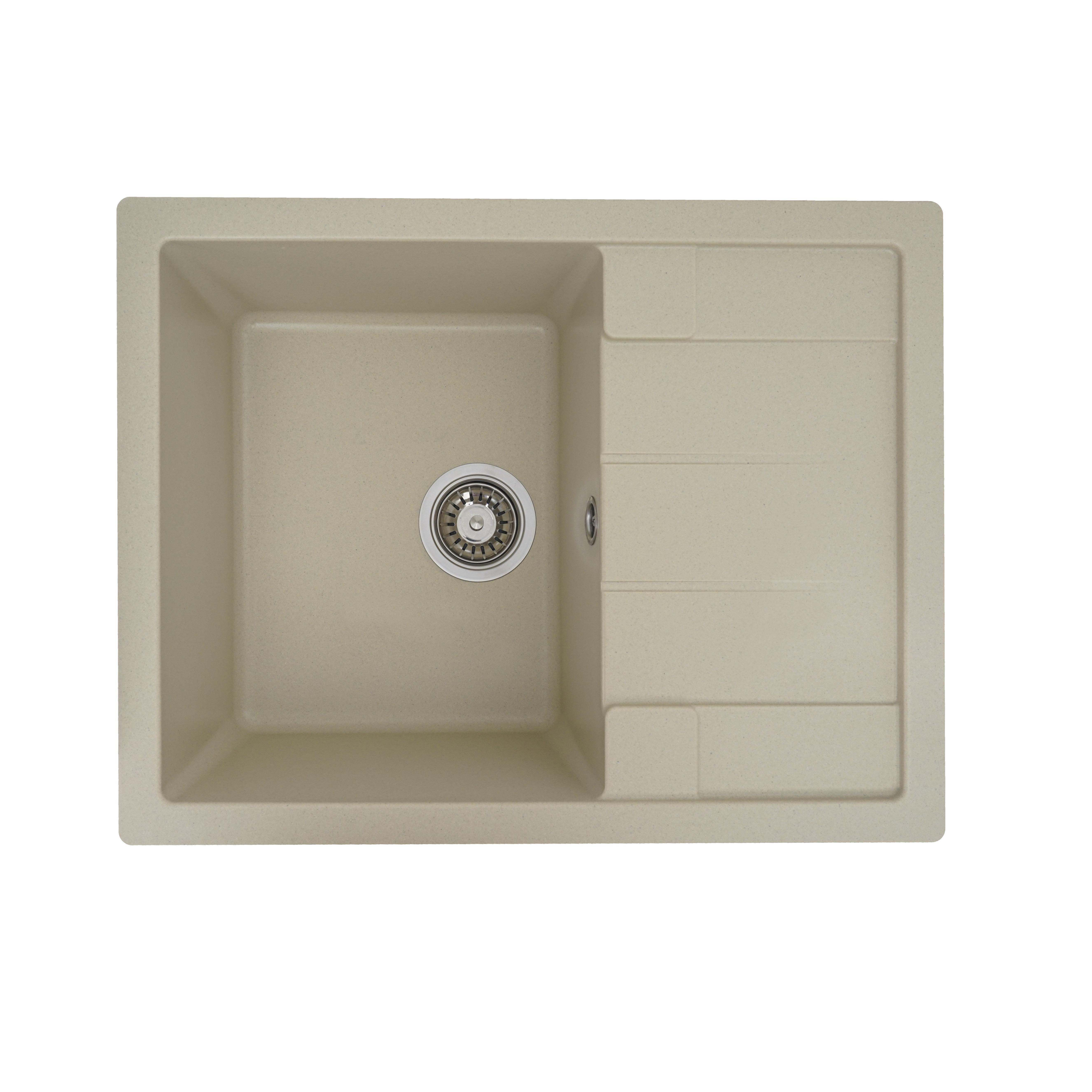 Мойка для кухни Platinum 6550 Intenso гранит матовый Айвори