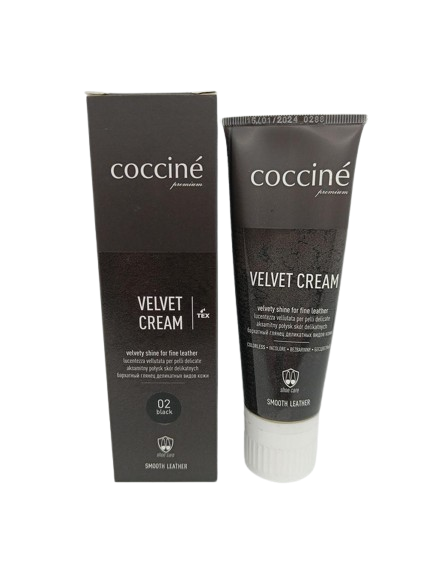 Крем COCCINE Velvet Cream для деликатных видов кожи 75 мл Черный №02 (1998536578) - фото 1