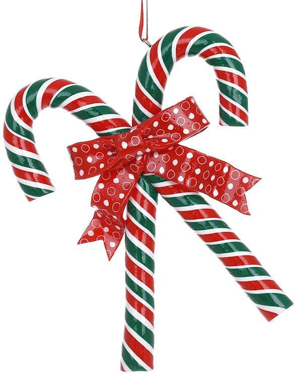 Набор новогодних подвесок Леденцы 10х14 см с глиттером 12 шт.