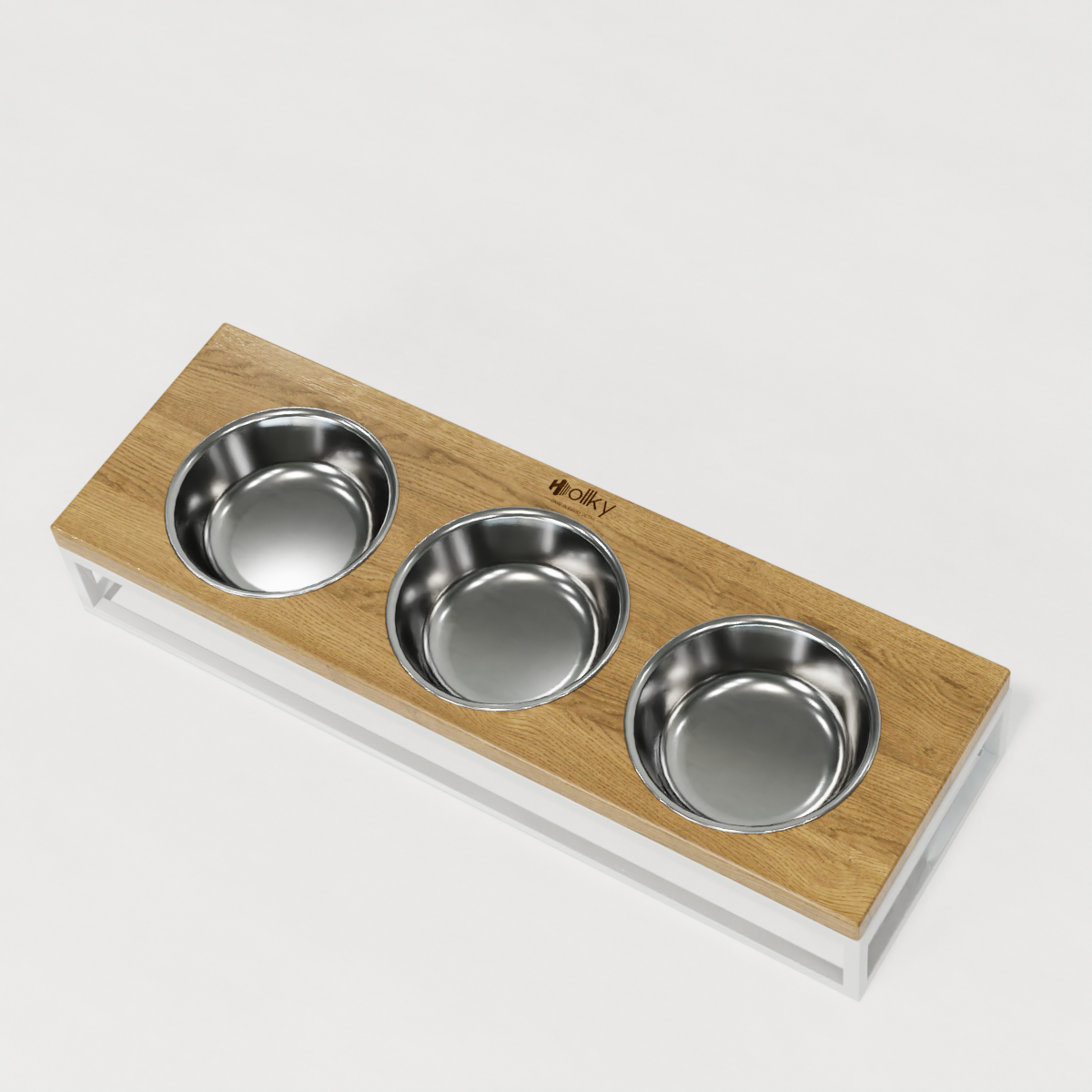 Миски на підставці для котів і маленьких собак Hollky Base Bar 3х0,45 л (Bar-54187-WHNT) - фото 6 Миски на підставці для котів і маленьких собак Hollky Base Bar 3х0,45 л (Bar-54187-WHNT) - фото 6