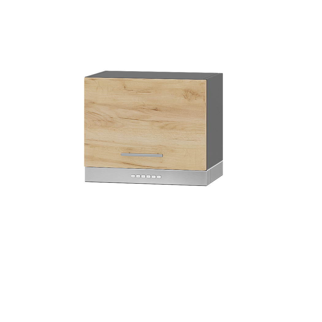 Шкаф верхний Эверест Оптима модуль Верх для вытяжки В15-500 50х30х36 см Дуб крафт золотой/Антрацит (06111)