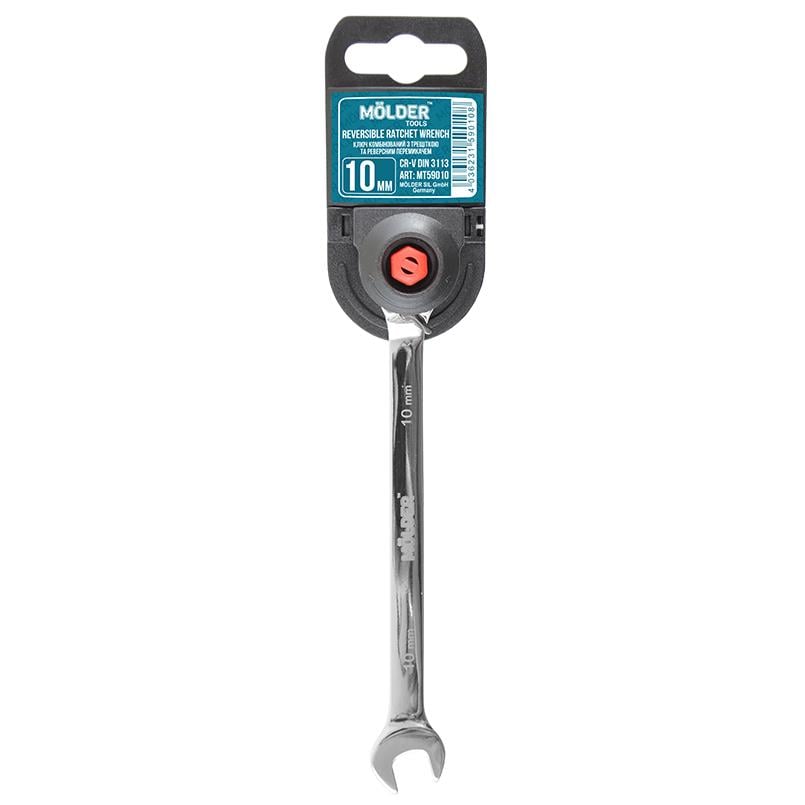 Ключ комбинированный Molder с трещоткой и реверсом CR-V 10 мм (MT59010)
