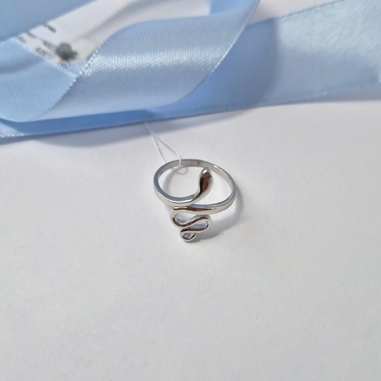 Каблучка без каменів змія срібло 925 проби родоване 2,50 г р. 16 (4357р) - фото 5 Каблучка без каменів змія срібло 925 проби родоване 2,50 г р. 16 (4357р) - фото 5