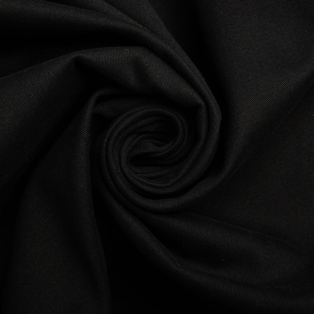 Ткань однотонная котон джинс стрейч Черный (24958)