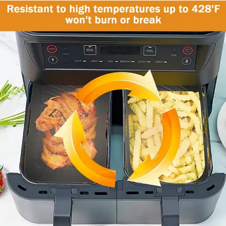 Вкладиші силіконові квадратні форми вкладиші для фритюрниць Сірий 2 шт. 20 см (SAM-8787) - фото 5 Вкладиші силіконові квадратні форми вкладиші для фритюрниць Сірий 2 шт. 20 см (SAM-8787) - фото 5