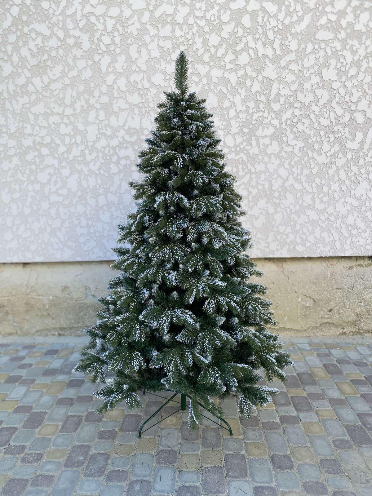 Елка Winters Tale Аляска с искусственным снегом комбинированная литая 1.5 м Зеленый (50034)