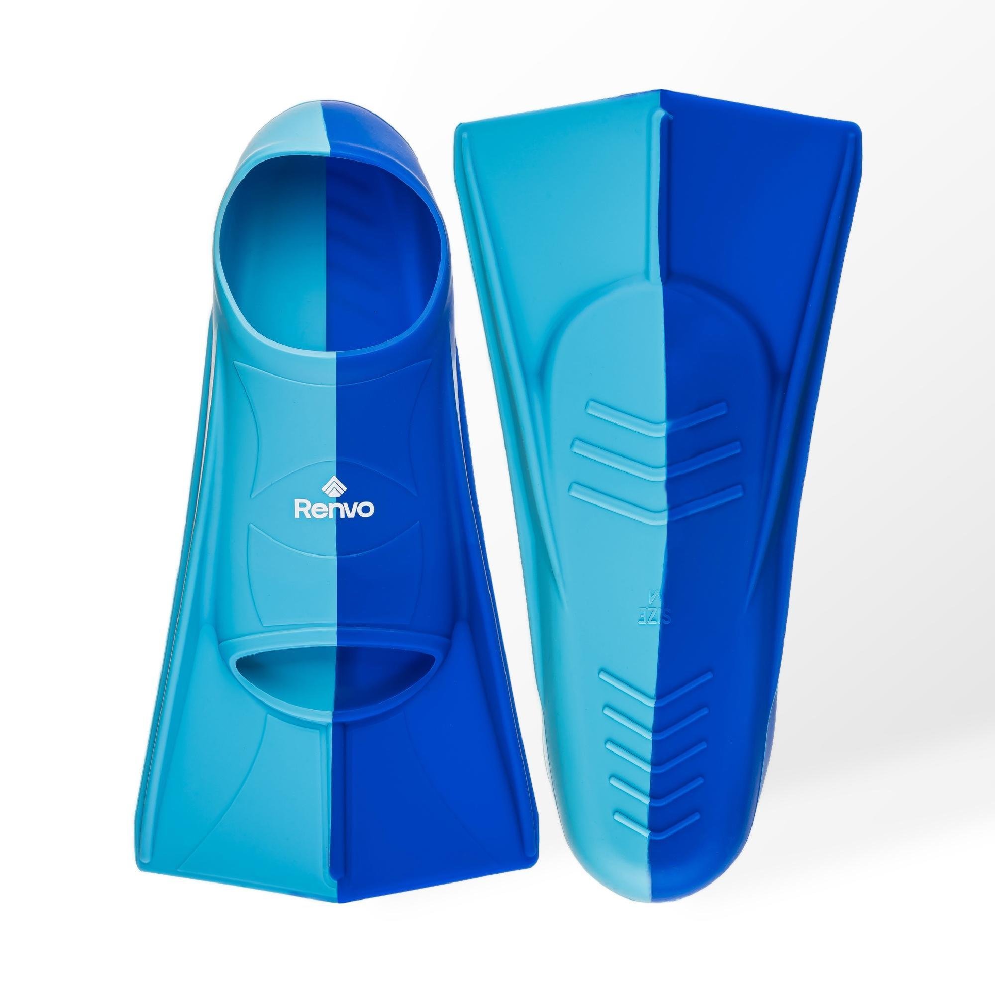 Ласты короткие для тренировки в бассейне Renvo Frio с закрытой пяткой р. 30-32 Синий/Голубой (SF100-46 30-32)