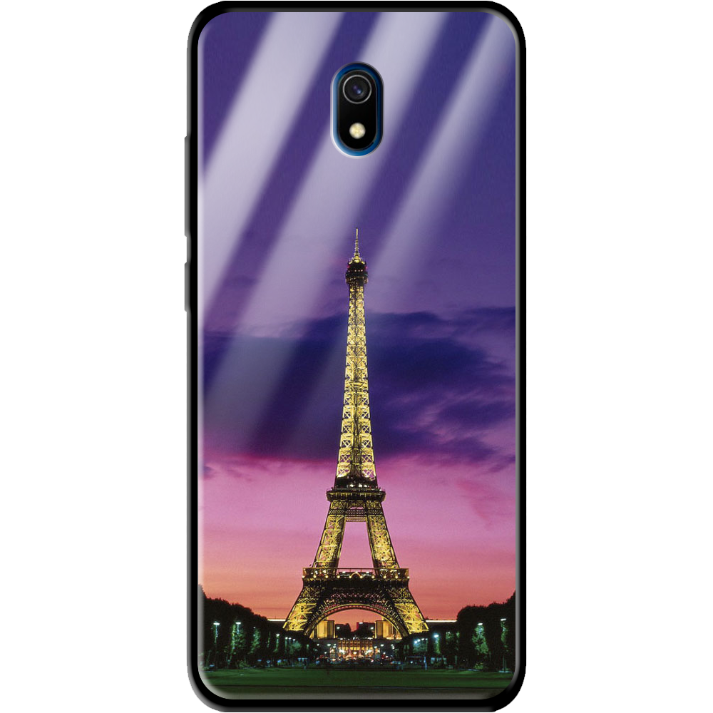 Чехол Boxface Xiaomi Redmi 8A Полночь в Париже Черный силикон со стеклом (38341-up964-39409)