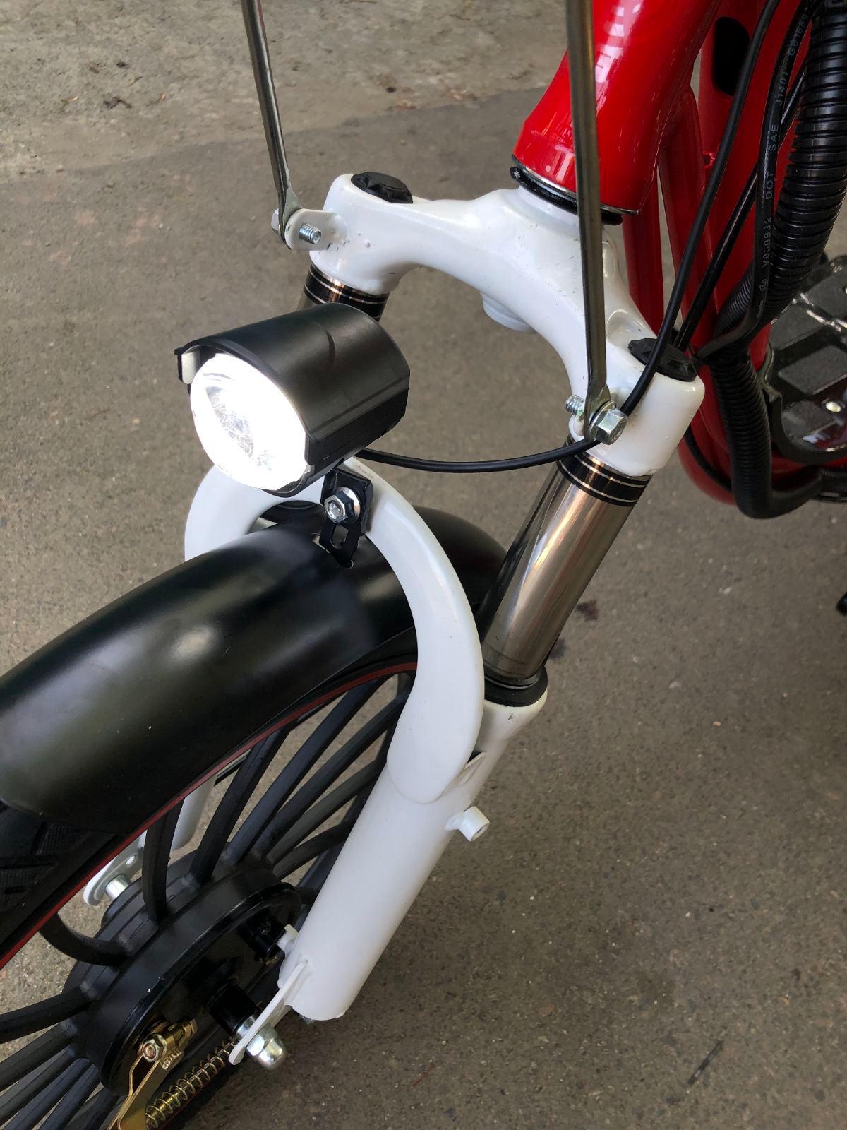 Електровелосипед двомісний MINAKO V4 PRO 500W/60V/18Ah із заднім амортизатором Червоний - фото 6