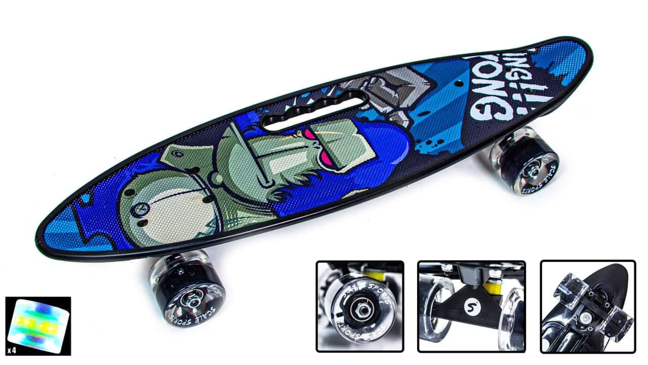 Пенніборд з ручкою Scale Sports Thinking King Kong колеса з підсвіткою (373797307) - фото 2