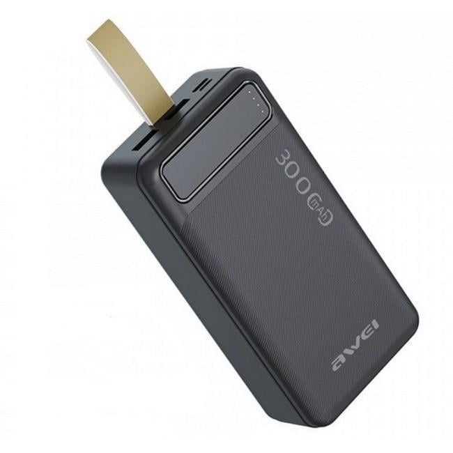 Повербанк Awei P7K 5 Вт 2 USB 30000 мА-год Black (019866) - фото 1