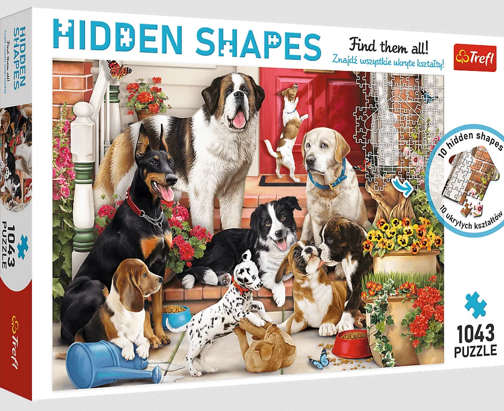 Пазл Trefl Скрытые пазлы: Собачьи игры 1043 эл.