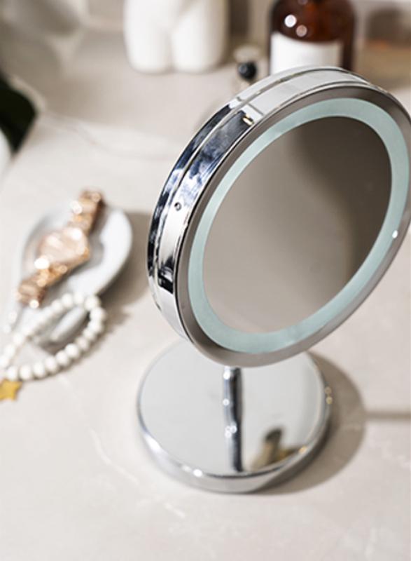 Зеркало для макияжа Adler AD 2159 с LED подсветкой с 3-кратным увеличением и регуляцией кута - фото 7