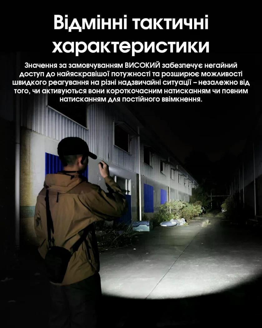 Ліхтар EDC Nitecore MT1C Pro 1000 lm USB-C 360 м (27831971) - фото 9