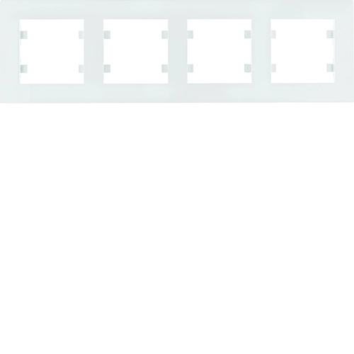 Рамка четырехместная горизонтальная Hager Lumina Intens Белый (WL5740)