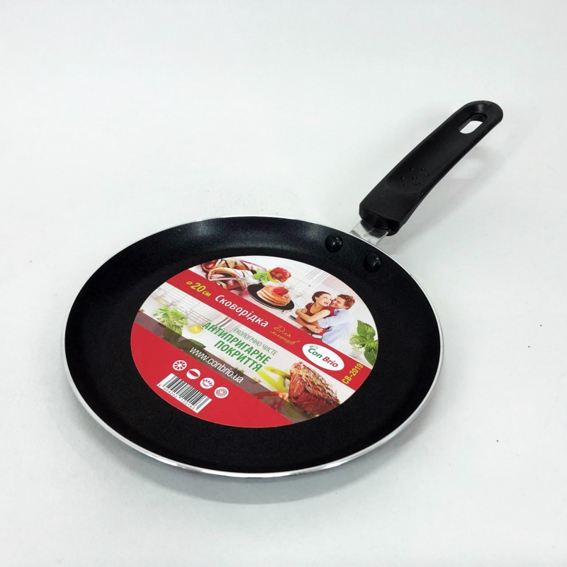 Сковорода Con Brio СВ-2019 для млинців індукційне дно 20 см (tf5160) - фото 2