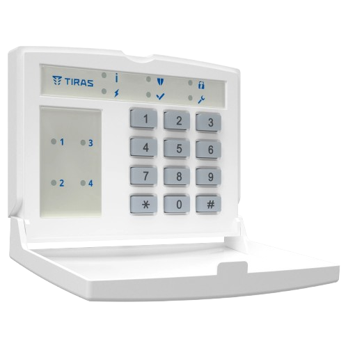 Клавіатура моніторингу станів зон Tiras K-LED4 до 1000 м 4 індикатори зон Білий (033aee0e) - фото 3 Клавіатура моніторингу станів зон Tiras K-LED4 до 1000 м 4 індикатори зон Білий (033aee0e) - фото 3